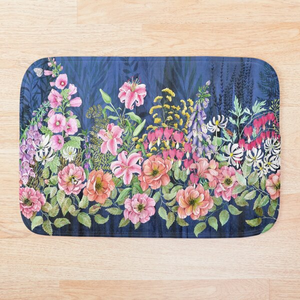 Artikelvorschau, Le sacre du printemps - eine frühlingshafte Blumenbordüre entworfen und verkauft von Rebecca Reck Art.