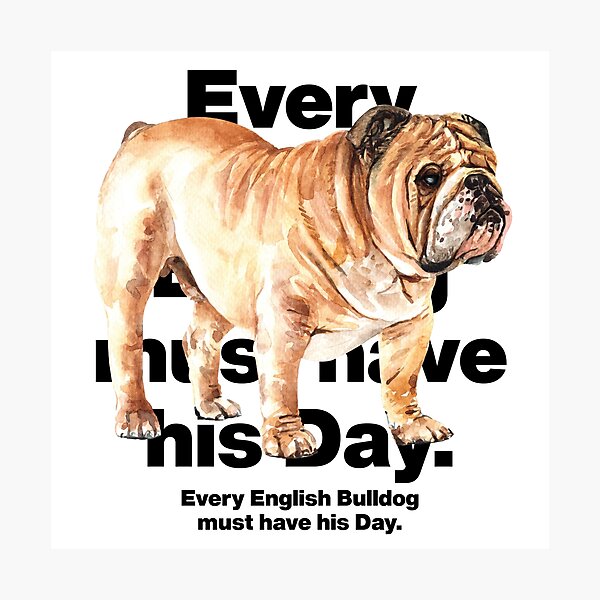 Artikel-Vorschau von Jeder englische Bulldoggenhund muss seinen Tag haben, designt und verkauft von elhefe.