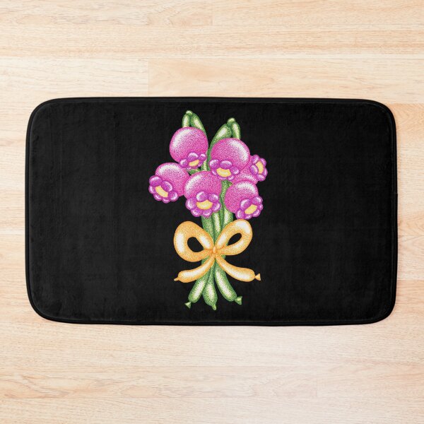 Item preview, Balloon twisting flower, pointillism drawing pink purple and yellow, flower bouquet designed and sold by MitoP.