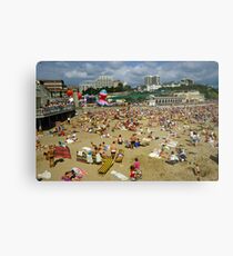 Bournemouth Beach UK, 1980s. Metal Print