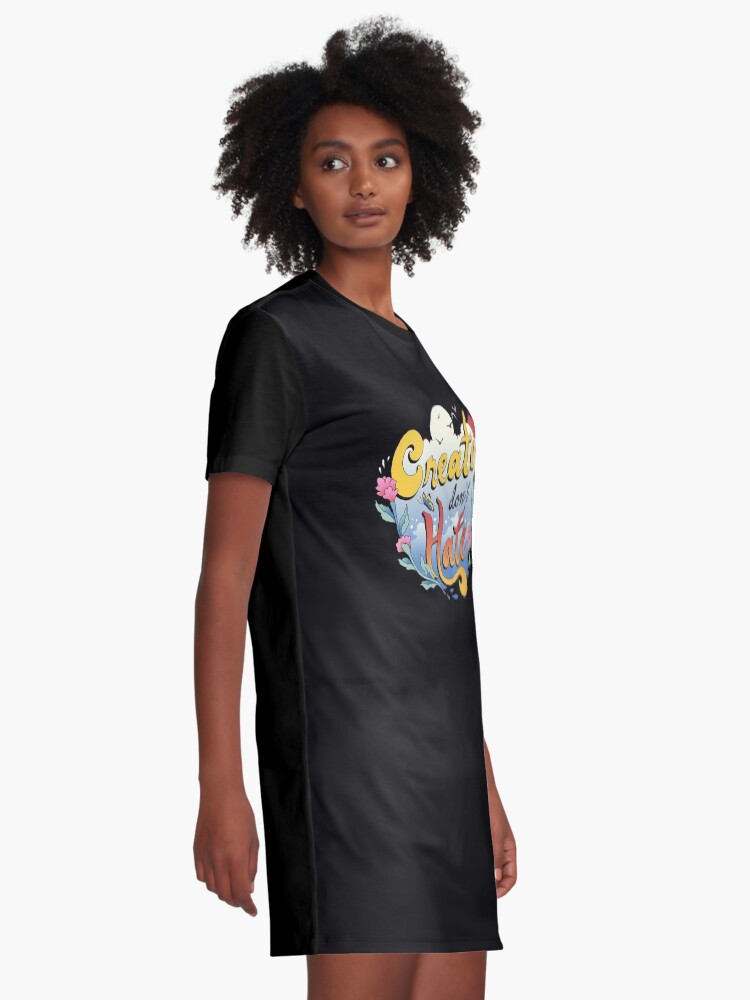 Alternate view of Create Don't Hate Graphic T-Shirt Dress