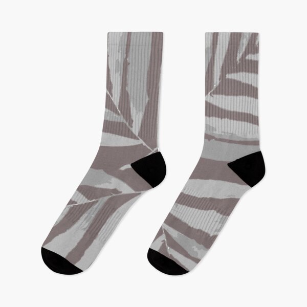 Item preview, Geometric silver brown light-grey autumn fall tropical pattern Palm leaves decor , RedBubble designed and sold by PrintedDreams.