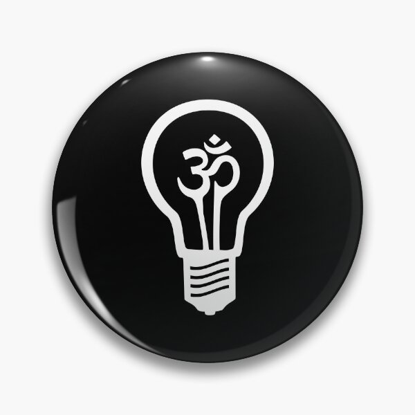 Item preview, Om Symbol Light bulb - White on black designed and sold by XOOXOO.