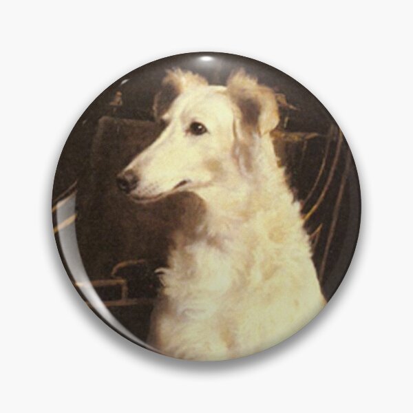 Artikelvorschau, Borzo the dog by a Chair by George Hare drawing vintage illustration  entworfen und verkauft von Vintage Designs +.