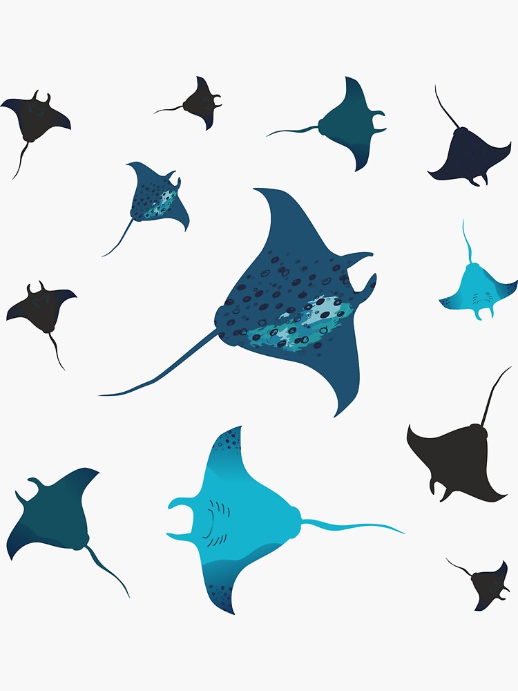 Rays Underwater Stickers by NigelCooney