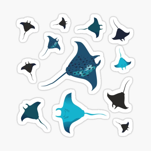 Rays Underwater Stickers Sticker