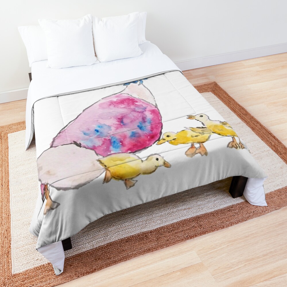 Jemima Puddle Duck and small yellow ducklings Beatrix Potter Comforter