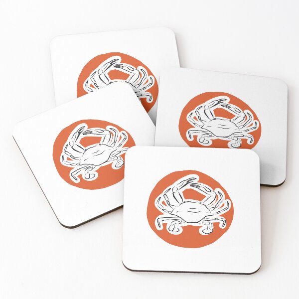 Item preview, Crab sea minimalist orange draw  designed and sold by Tropical Blood.