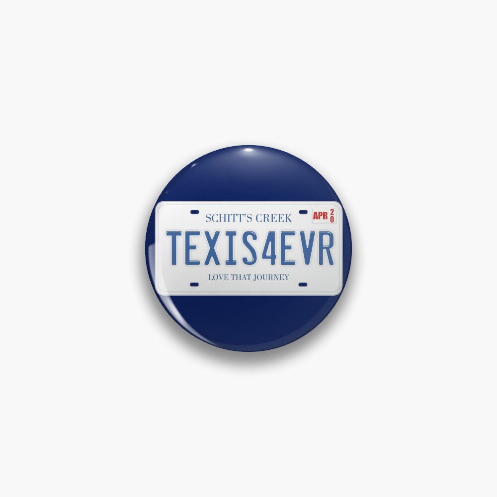 Ted and Alexis License Plate Pin