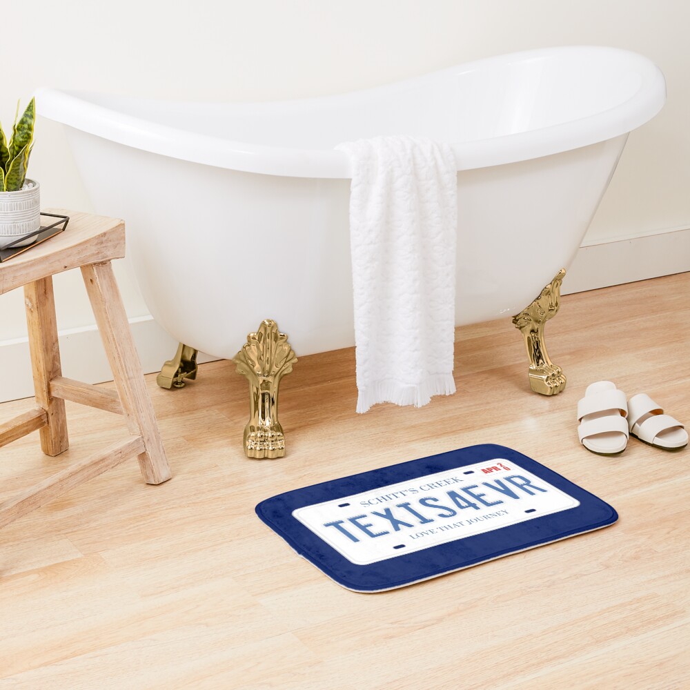 Ted and Alexis License Plate Bath Mat