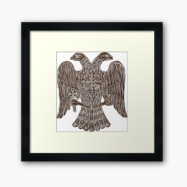 Byzantine eagle Framed Art Print