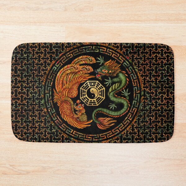 Item preview, Phoenix and Dragon with bagua #2 designed and sold by k9printart.