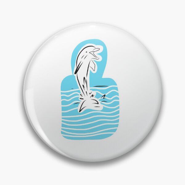Item preview, Dauphin jumping minimalist design  designed and sold by Tropical Blood.