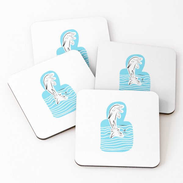Item preview, Dauphin jumping minimalist design  designed and sold by Tropical Blood.