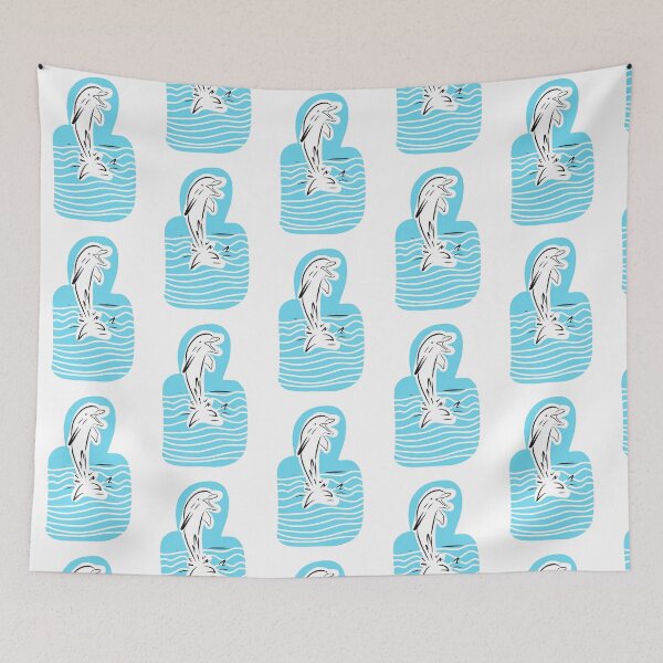 Item preview, Dauphin jumping minimalist design  designed and sold by Tropical Blood.