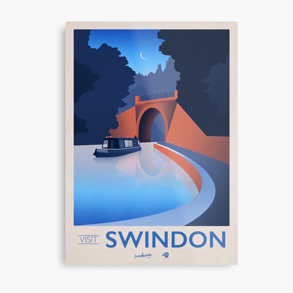 Item preview, Visit Swindon - Travel Poster - Wichelstowe Canal designed and sold by Jazzbones.