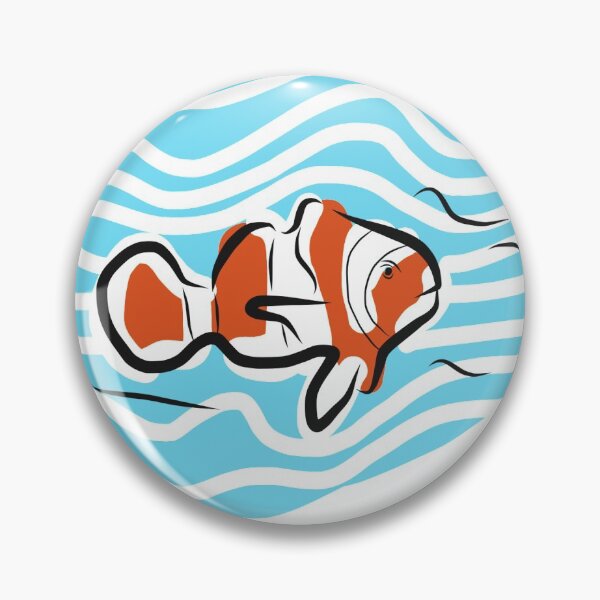Item preview, Clown fish sea lines minimalist biologist  designed and sold by Tropical Blood.
