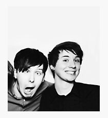 Black and White// Dan And Phil!!! Photographic Print