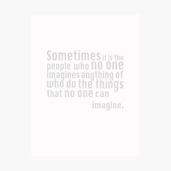 The Imitation Game - Quote Photographic Print