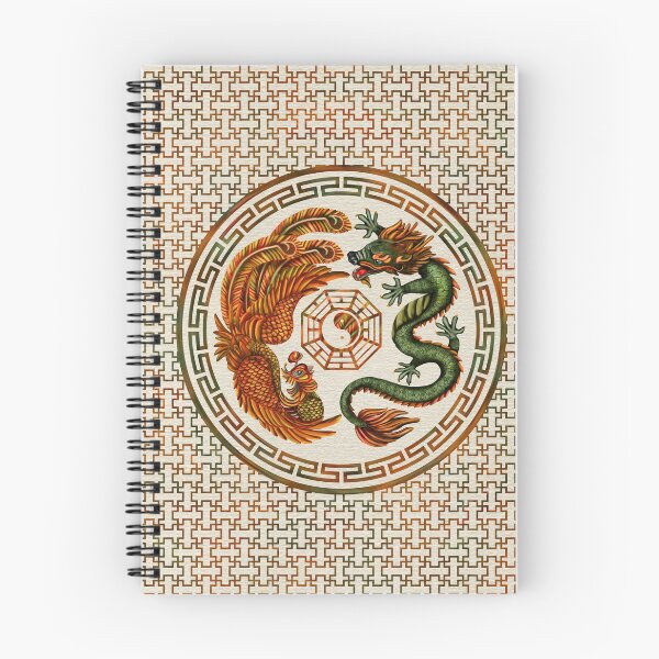 Item preview, Phoenix and Dragon with bagua #3 designed and sold by k9printart.