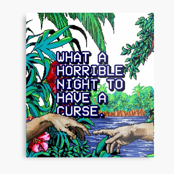 pixelated curse Metal Print