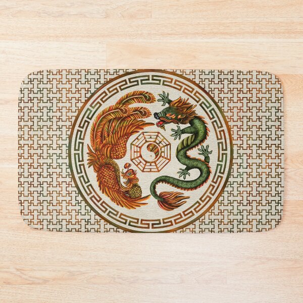 Item preview, Phoenix and Dragon with bagua #3 designed and sold by k9printart.