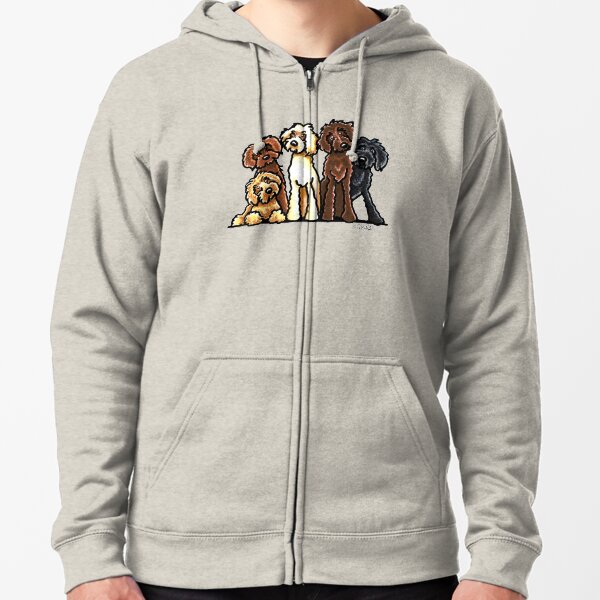 Doodle Rainbow Zipped Hoodie