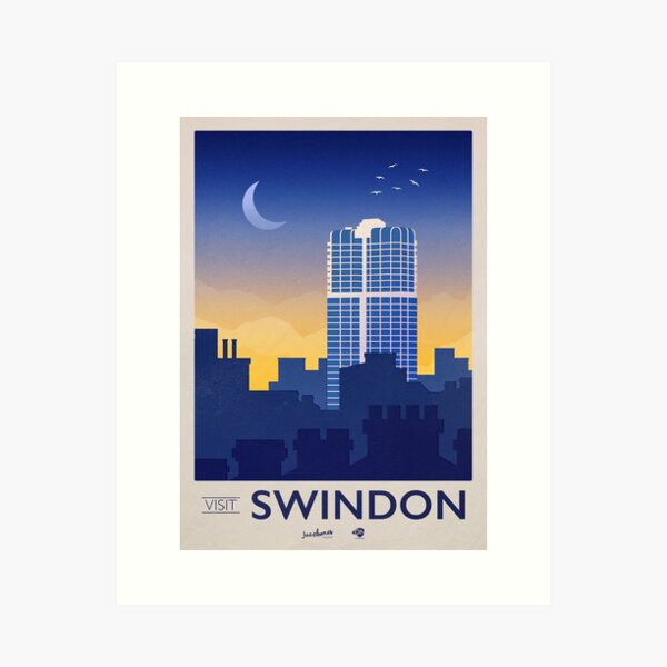 Item preview, Visit Swindon - Travel Poster - John Murry Building designed and sold by Jazzbones.