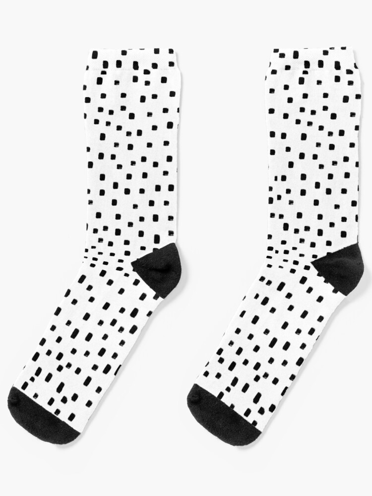 Monochrome Dotty Grippy Socks