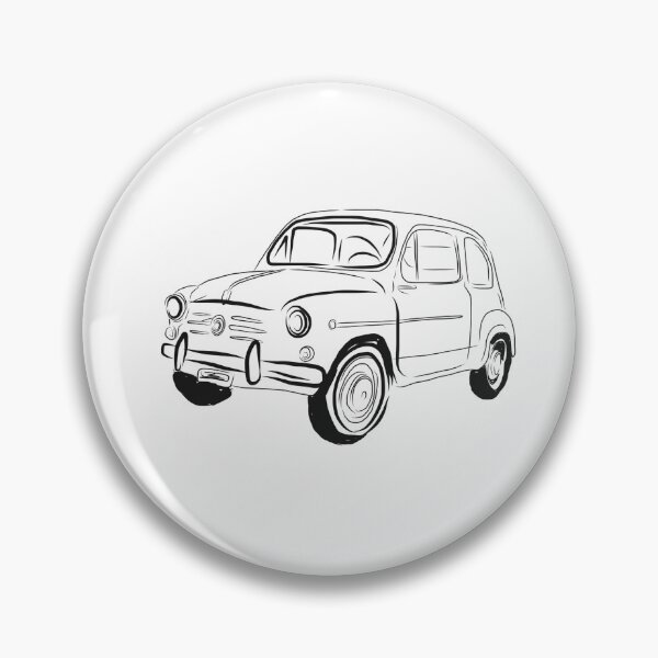 Item preview, Seat 600 lines retro car Spanish cars historic  designed and sold by Tropical Blood.
