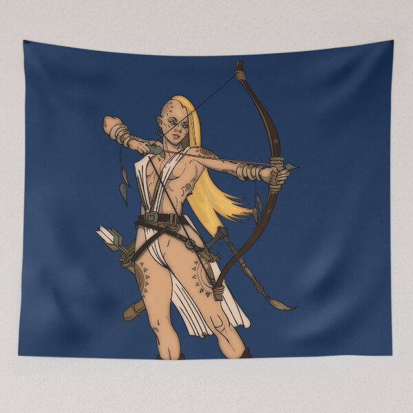 Item preview, Drawing of an ancient, Greek myths Amazons woman designed and sold by IvonDesign.