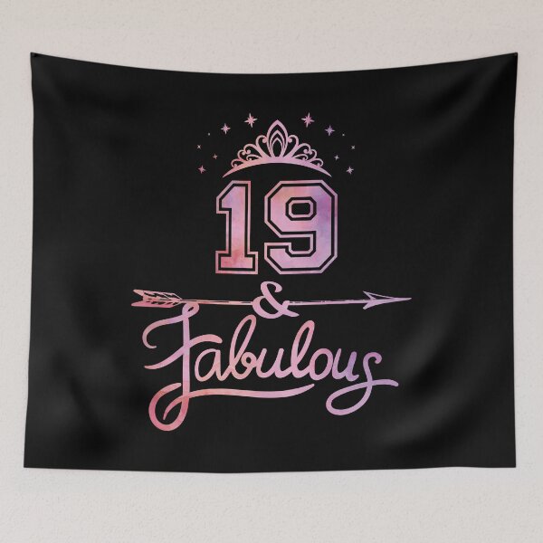 Item preview, Women 19 Years Old And Fabulous Happy 19th Birthday design designed and sold by Grabitees.