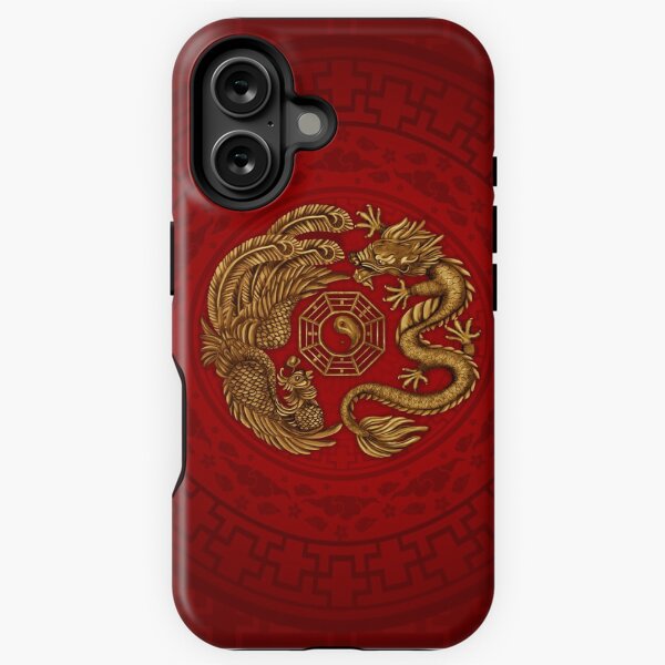 Item preview, Phoenix and Dragon with bagua #4 designed and sold by k9printart.