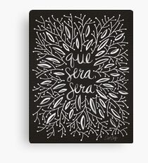 Whatever Will Be, Will Be (Black & White Palette) Canvas Print
