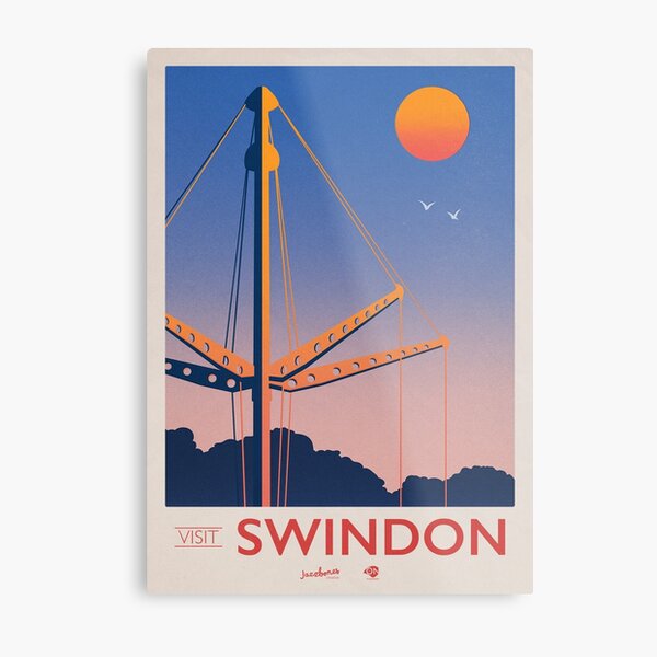 Visit Swindon - Travel Poster - Renault Building Metal Print