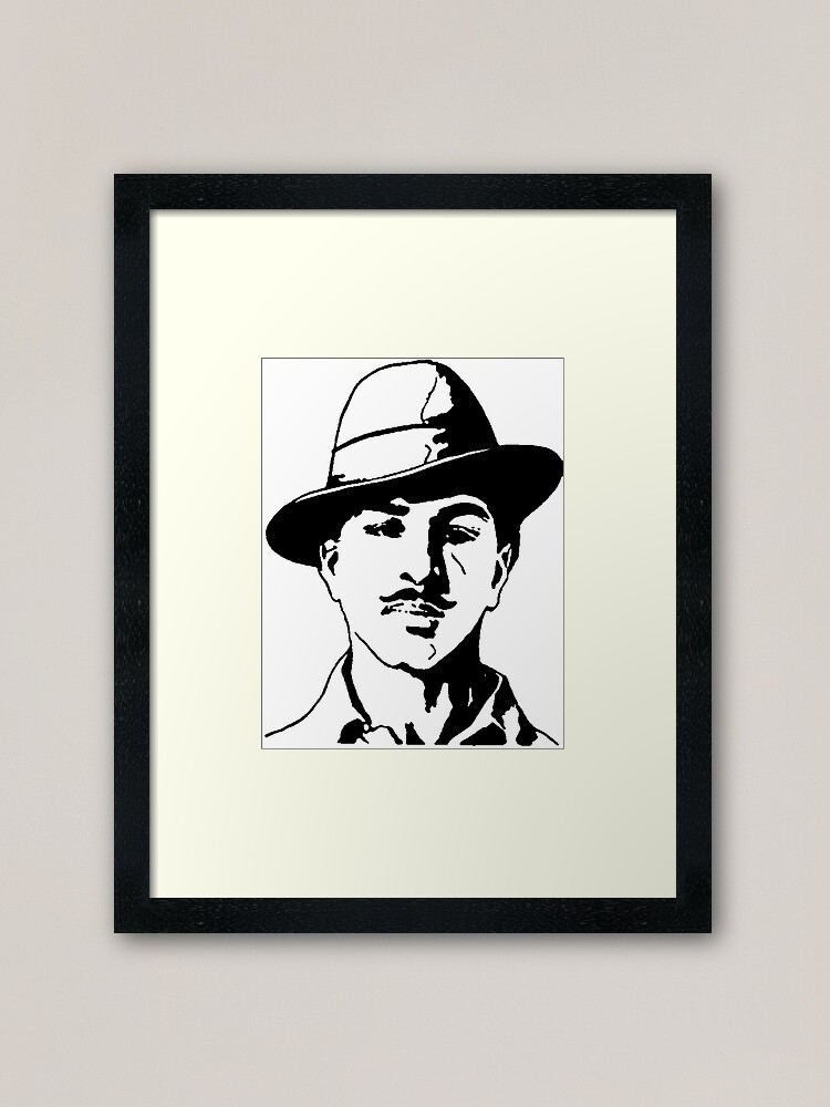 Tricolor India background with Nation Hero and Freedom Fighter Bhagat Singh  for Independence Day Art Print  Barewalls Posters  Prints  bwc49155392