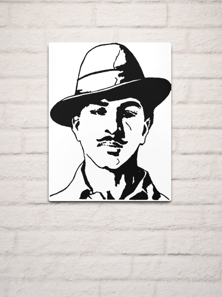 Buy INTEXTURE GALLERY 99 Black Frame Bhagat Singh Texture Paper Art Print  ,WithoutGlass,Black In White ,Perfect for Home Decor, For Living Room, Bed  room, Office, Hotel,wall decoration |20x14| Set of 1 Black