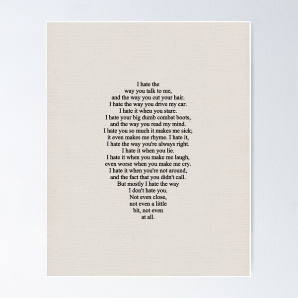  10 Things I Hate About You Poster Canvas Poster Unframe:  16x24inch(40x60cm): Posters & Prints