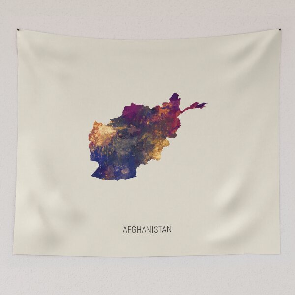 Item preview, Afghanistan Watercolor Map designed and sold by ArtPrints.
