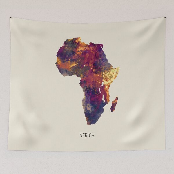Item preview, Africa Watercolor Map designed and sold by ArtPrints.