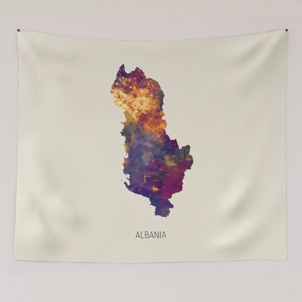 Item preview, Albania Watercolor Map designed and sold by ArtPrints.