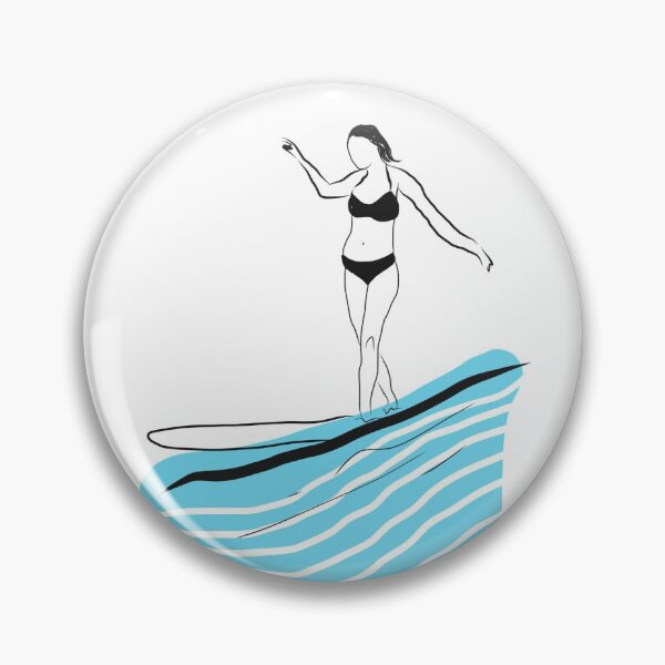 Item preview, Surfing longboarding minimalist design waves  designed and sold by Tropical Blood.