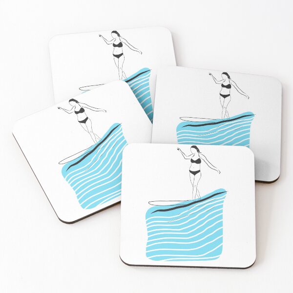 Item preview, Surfing longboarding minimalist design waves  designed and sold by Tropical Blood.