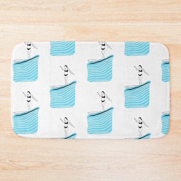 Item preview, Surfing longboarding minimalist design waves  designed and sold by Tropical Blood.