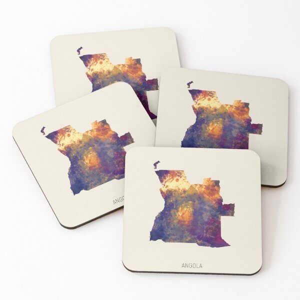 Item preview, Angola Watercolor Map designed and sold by ArtPrints.