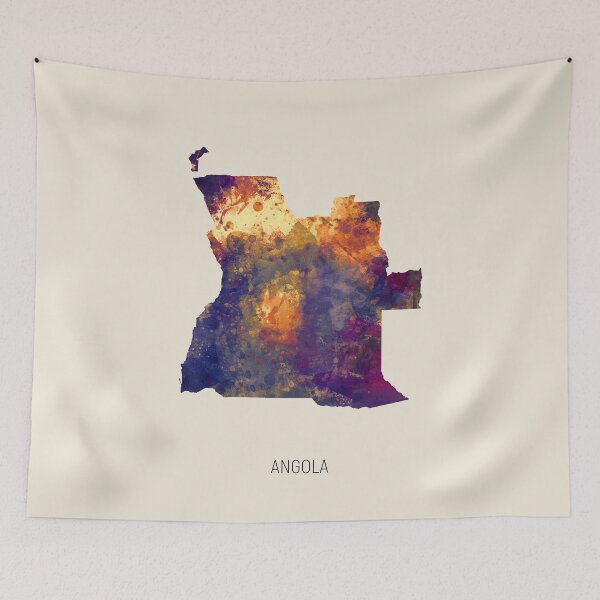 Item preview, Angola Watercolor Map designed and sold by ArtPrints.
