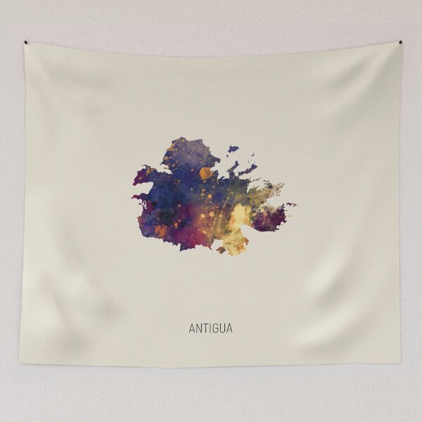 Item preview, Antigua Watercolor Map designed and sold by ArtPrints.