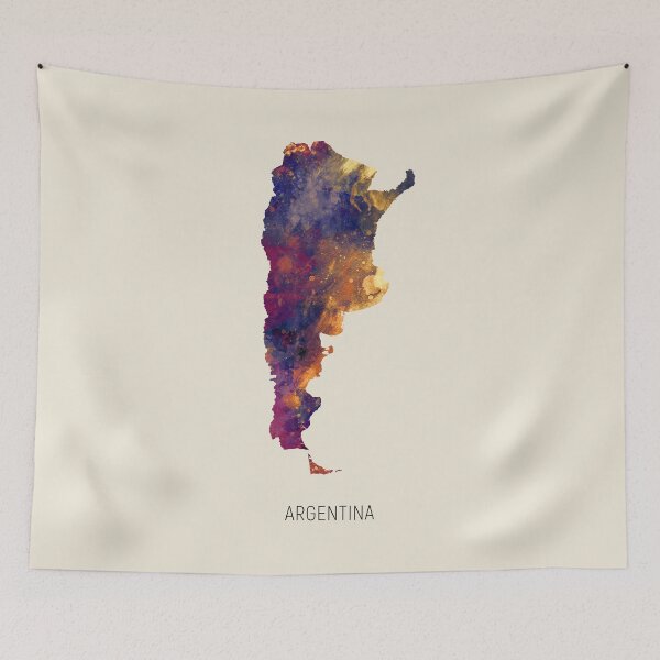 Item preview, Argentina Watercolor Map designed and sold by ArtPrints.