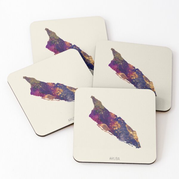 Item preview, Aruba Watercolor Map designed and sold by ArtPrints.