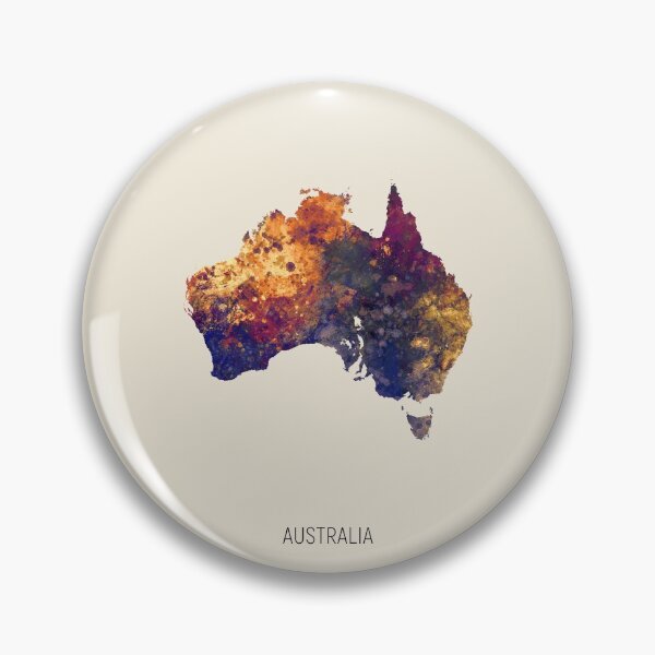 Item preview, Australia Watercolor Map designed and sold by ArtPrints.
